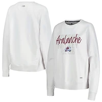 Women's MSX by Michael Strahan White Colorado Avalanche Millie Raglan Pullover Sweatshirt