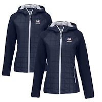 Women's Cutter & Buck  Navy Green Bay Packers Americana Rainier Primaloft Eco Full-Zip Hybrid Jacket