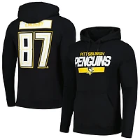 Men's Levelwear Sidney Crosby Black Pittsburgh Penguins Podium Name & Number Pullover Hoodie