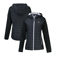 Women's Cutter & Buck Black Baltimore Ravens Helmet Logo Rainier Primaloft Eco Full-Zip Hybrid Jacket