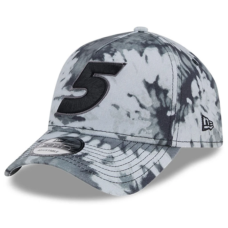 Men's New Era  Black Kyle Larson Victory Burnout 9FORTY Adjustable Hat
