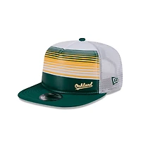 Men's New Era Green Athletics Cooperstown Collection Team Horizon 9FIFTY A-Frame Trucker Snapback Hat