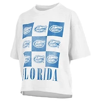 Women's Pressbox White Florida Gators Motley Crew Andy Waist Length Oversized T-Shirt