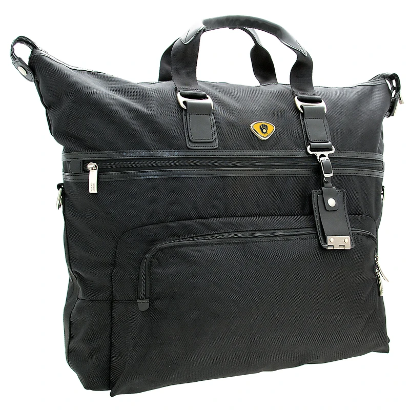 Black Milwaukee Brewers Executive Weekender Duffel Bag