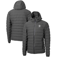 Men's Cutter & Buck  Gray Detroit Tigers Mission Ridge Repreve Eco Insulated Puffer Full-Zip Jacket