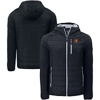 Men's Cutter & Buck  Black Baltimore Orioles Rainier Primaloft Eco Full-Zip Hybrid Jacket