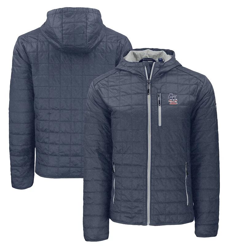 Men's Cutter & Buck  Anthracite St. Louis Cardinals Americana Rainier Primaloft Eco Full-Zip Hooded Jacket