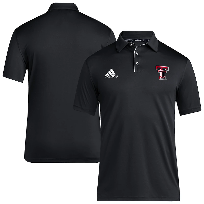 Men's adidas Black Texas Tech Red Raiders 2024 Coaches AEROREADY Polo