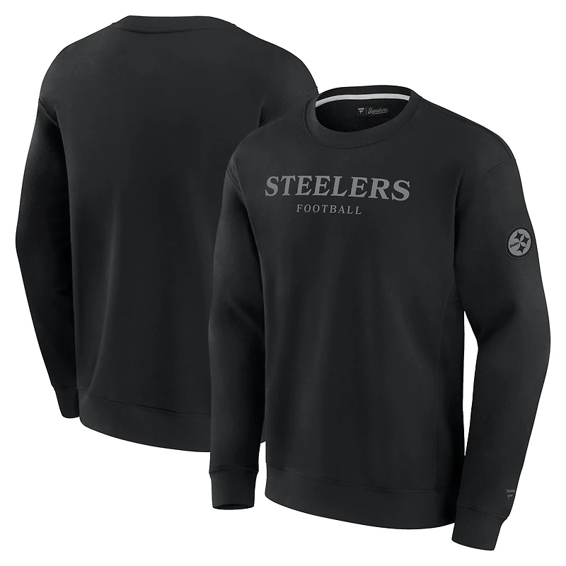 Unisex Fanatics Black Pittsburgh Steelers Elements Unlimited Fleece Pullover Sweatshirt