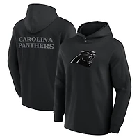 Men's Fanatics Black Carolina Panthers Elements Blaze Tri-Blend Long Sleeve Hoodie T-Shirt