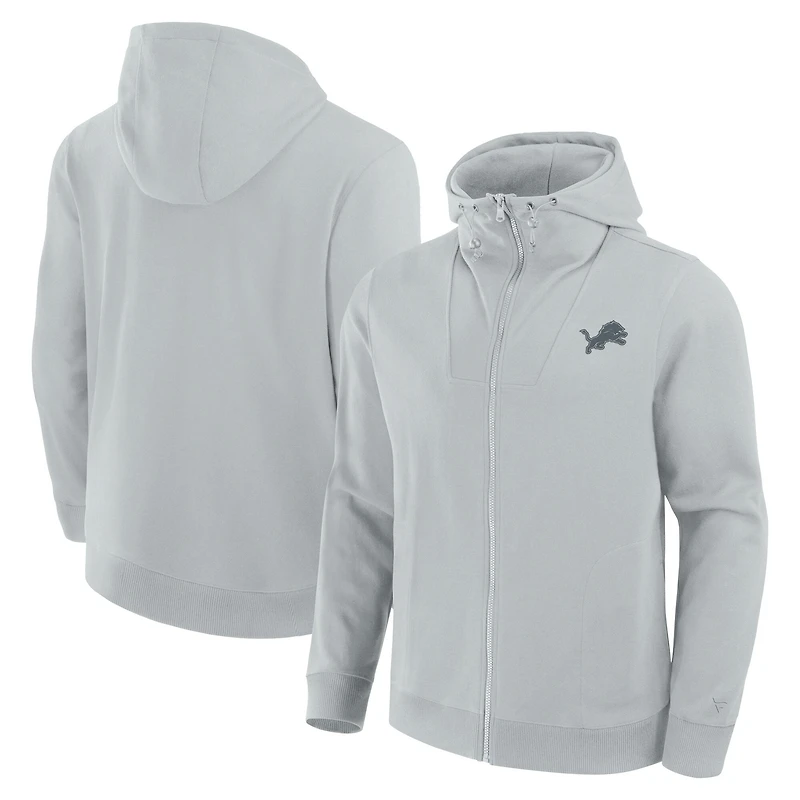 Unisex Fanatics Gray Detroit Lions Front Office Full-Zip Hoodie