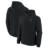 Unisex Fanatics Black Las Vegas Raiders Front Office Tonal Tri-Blend Pullover Hoodie