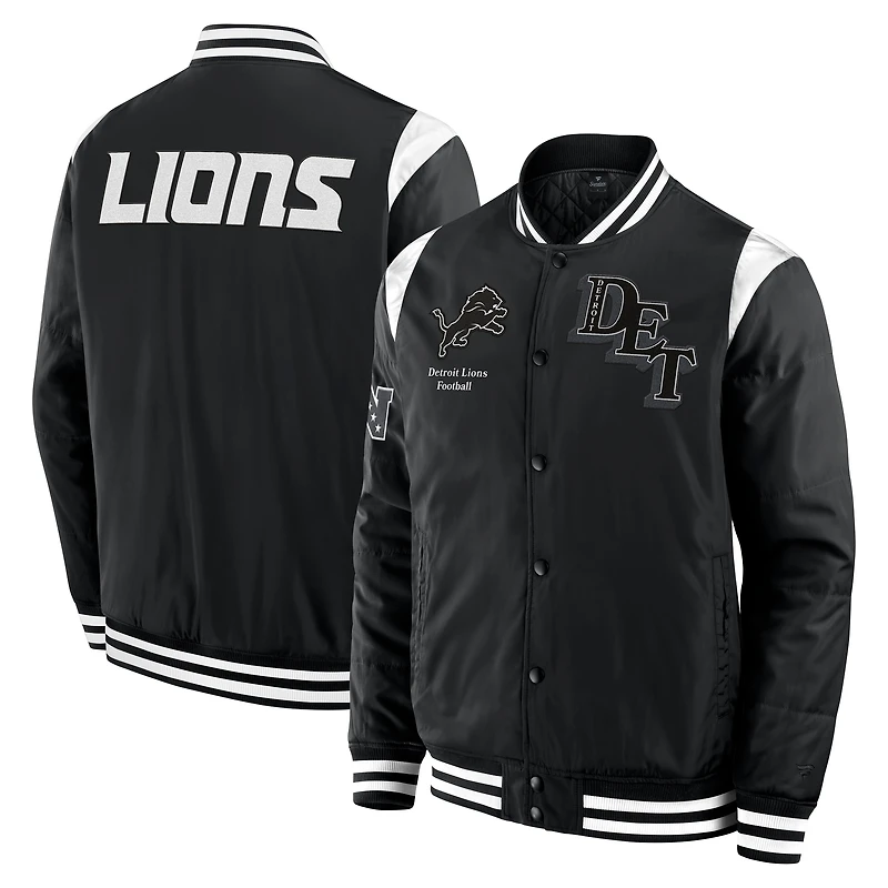 Unisex Fanatics Black Detroit Lions Elements Elite Full-Snap Jacket