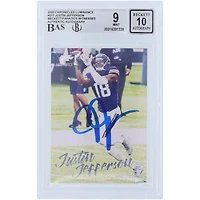 Justin Jefferson Minnesota Vikings Autographed 2020 Panini Chronicles Luminance #217 Beckett Fanatics Witnessed Authenticated 9/10 Rookie Card