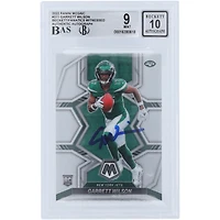 Garrett Wilson New York Jets Autographed 2022 Panini Mosaic #311 Beckett Fanatics Witnessed Authenticated 9/10 Rookie Card