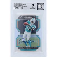 Jaylen Waddle Miami Dolphins Autographed 2021 Panini Prizm Rookie Variations Prizm #V-338 Beckett Fanatics Witnessed Authenticated 9/10 Rookie Card