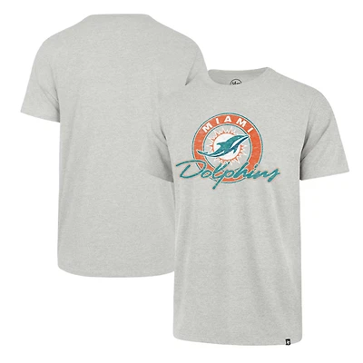 Men's '47 Gray Miami Dolphins Ringtone Franklin T-Shirt