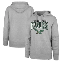 Men's '47 Gray Philadelphia Eagles Headline Pullover Hoodie