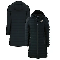 Women's Cutter & Buck  Black New Orleans Saints Throwback Logo Mission Ridge Repreve Eco Insulated Full-Zip Puffer Jacket