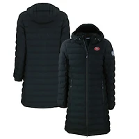 Women's Cutter & Buck  Black San Francisco 49ers Throwback Logo Mission Ridge Repreve Eco Insulated Full-Zip Puffer Jacket