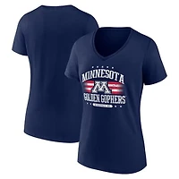 Women's Navy Minnesota Golden Gophers Americana Team V-Neck T-Shirt
