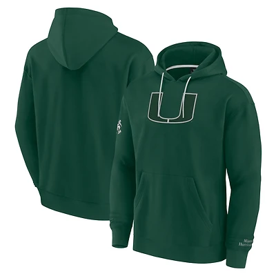 Men's Fanatics Green Miami Hurricanes Elements Pace Pullover Hoodie
