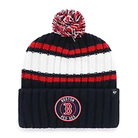 Men's '47  Navy Boston Red Sox Plateau Cuffed Knit Hat with Pom