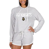 Women's Concepts Sport Cream UCF Knights Visibility Long Sleeve Hoodie Top & Shorts Set