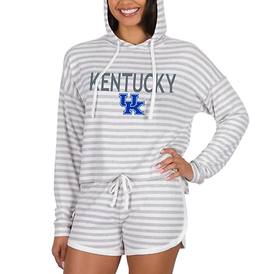 Women's Concepts Sport Cream Kentucky Wildcats Visibility Long Sleeve Hoodie Top & Shorts Set