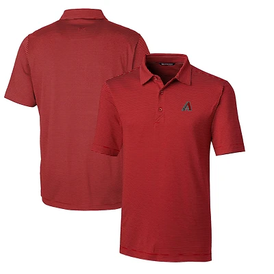 Men's Cutter & Buck Red Arizona Diamondbacks Forge Pencil Stripe Stretch Big & Tall Polo