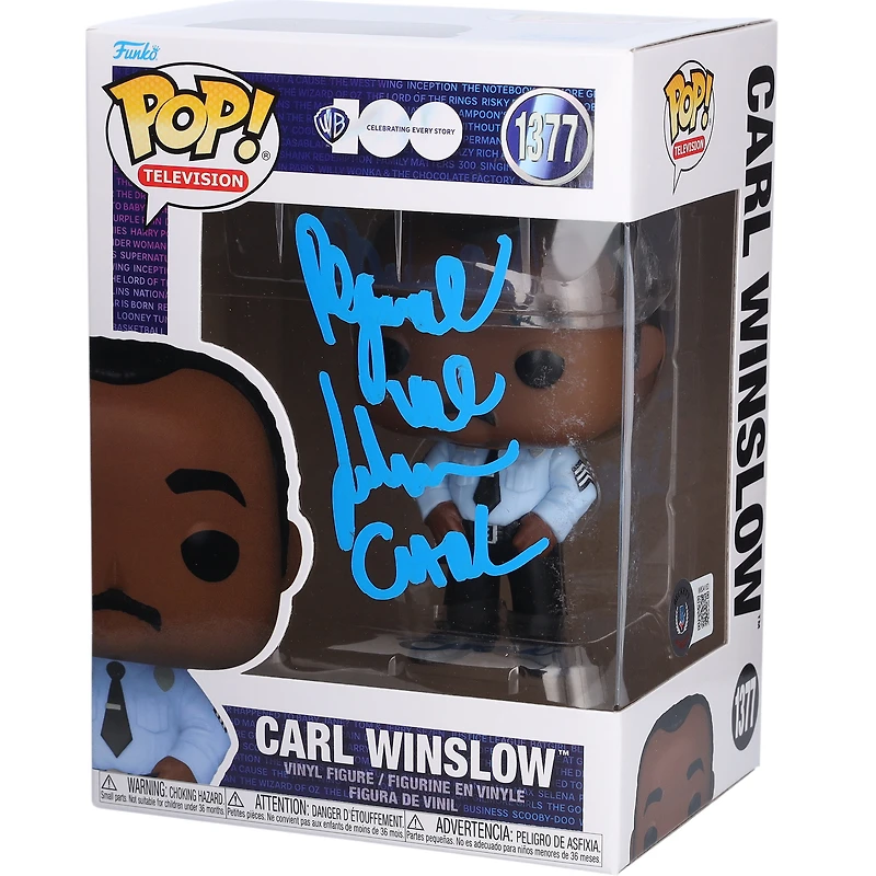 Reginald VelJohnson Family Matters Autographed Carl Winslow #1377 Funko Pop! Vinyl Figure with "Carl" Inscription - Signed in Paint