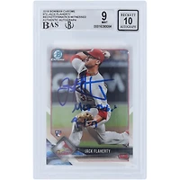 Jack Flaherty St. Louis Cardinals Autographed 2018 Bowman Chrome #72 Beckett Fanatics Witnessed Authenticated 9/ Rookie Card with "MLB Debut 9-1-17" Inscription