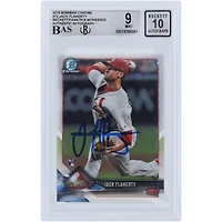 Jack Flaherty St. Louis Cardinals Autographed 2018 Bowman Chrome #72 Beckett Fanatics Witnessed Authenticated / Rookie Card