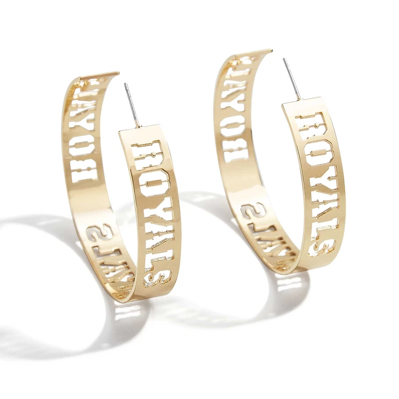 WEAR by Erin Andrews x Baublebar Kansas City Royals Large Cutout Hoop Earrings