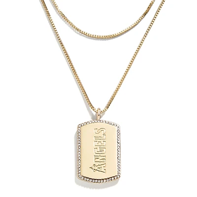 WEAR by Erin Andrews x Baublebar Los Angeles Angels Dog Tag Necklace
