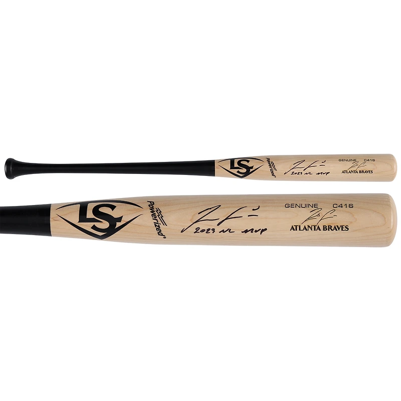 Ronald Acuña Jr. Atlanta Braves Autographed Louisville Slugger Game Model Bat with "2023 NL MVP" Inscription