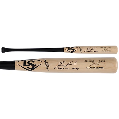 Ronald Acuña Jr. Atlanta Braves Autographed Louisville Slugger Game Model Bat with "2023 NL MVP" Inscription