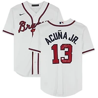Ronald Acuña Jr. Atlanta Braves Autographed White Nike Replica Jersey with "40/70 Club" Inscription