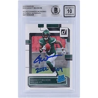 Garrett Wilson New York Jets Autographed 2022 Panini Donruss Rated Rookie #306 Beckett Fanatics Witnessed Authenticated 10 Rookie Card with "2022 OROY" Inscription
