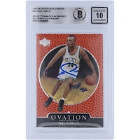 Paul Pierce Boston Celtics Autographed 1998-99 Upper Deck Ovation #80 Beckett Fanatics Witnessed Authenticated 10 Rookie Card with "HOF 21" Inscription