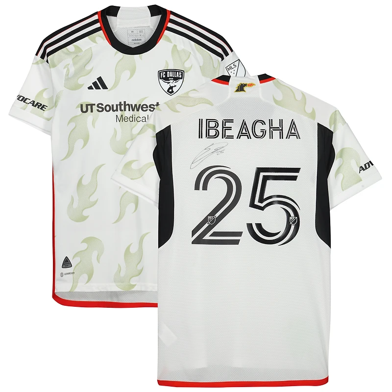 Sebastien Ibeagha FC Dallas Autographed Match-Used #25 White Jersey from the 2023 MLS Season