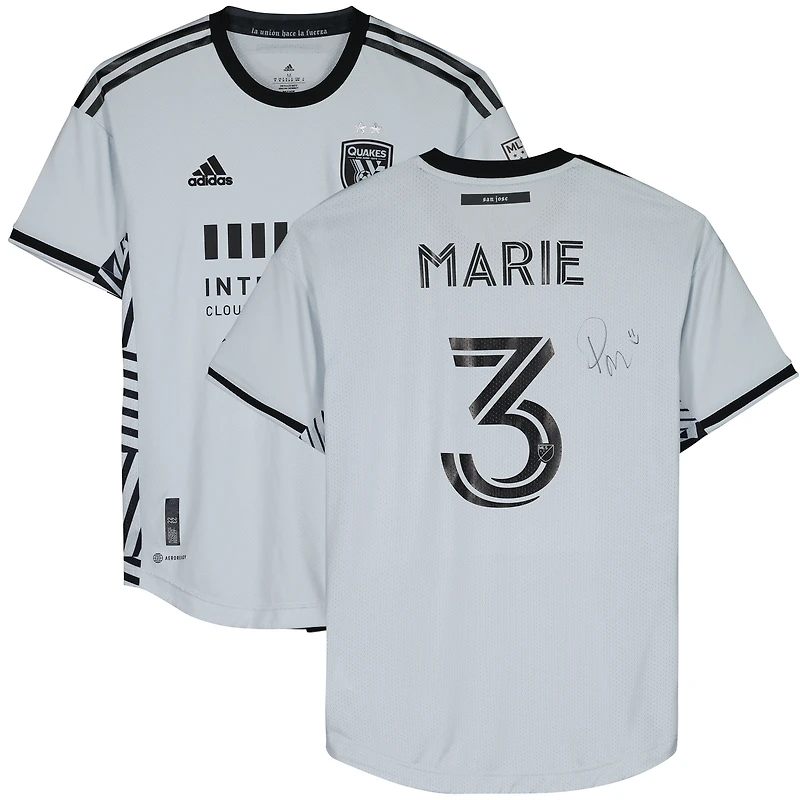 Paul Marie San Jose Earthquakes Autographed Match-Used #3 Gray Jersey from the 2023 MLS Season