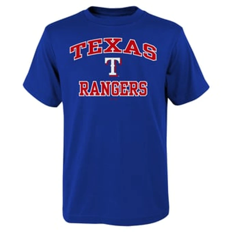 Youth Royal Texas Rangers Heart & Soul T-Shirt