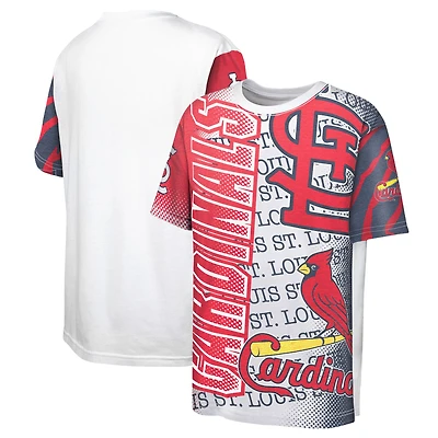 Youth White St. Louis Cardinals Impact Hit Bold T-Shirt