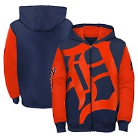 Youth Fanatics Navy/Orange Detroit Tigers Postcard Full-Zip Hoodie Jacket