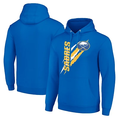Men's Starter  Royal Buffalo Sabres Color Scratch Fleece Pullover Hoodie