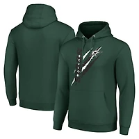 Men's Starter  Green Dallas Stars Color Scratch Fleece Pullover Hoodie