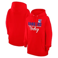 Women's G-III 4Her by Carl Banks  Red New York Rangers Team Fleece Pullover Hoodie