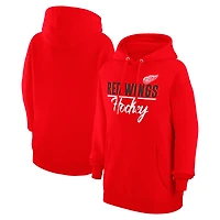 Women's G-III 4Her by Carl Banks  Red Detroit Red Wings Team Fleece Pullover Hoodie
