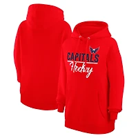 Women's G-III 4Her by Carl Banks  Red Washington Capitals Team Fleece Pullover Hoodie